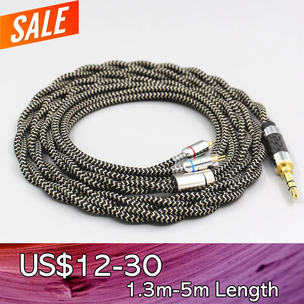 

2 Core 2.8mm Litz OFC Earphone Shield Braided Sleeve Cable For 0.78mm BA W4r UM3X UM3RC JH13 High Step LN008068