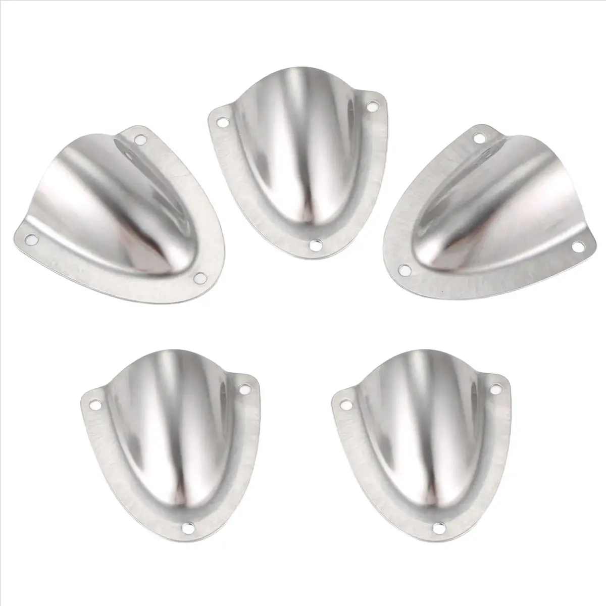AD45 5 PCS Marine Grade Stainless Steel Large Vent Clam-Shell for Yacht Boat Sailing Ship Accessory