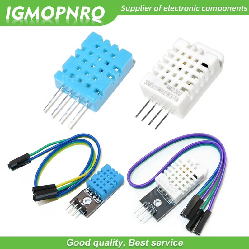 1 Uds DHT11 DHT22 Sensor Digital de temperatura y humedad DHT11 DHT22 Módulo Sensor de temperatura y humedad con Cable