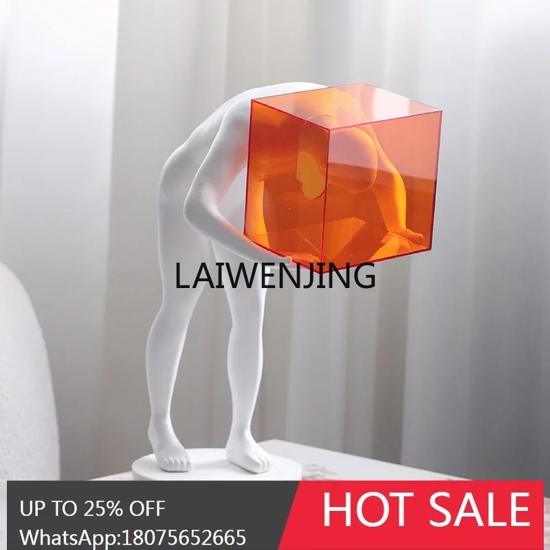 T16- Model Room Entrance Creative Prison Cage Figure Sculpture Abstract Ornament Art Decoration