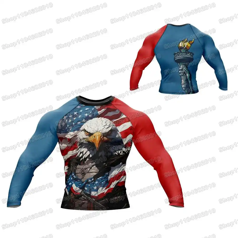 

Eagle Submission Rash Guards Surfing Jersey Beach Trousers Swimwear Diving Gym Long sleeves MMA BJJ Men Jiu Jitsu Fitness Sets