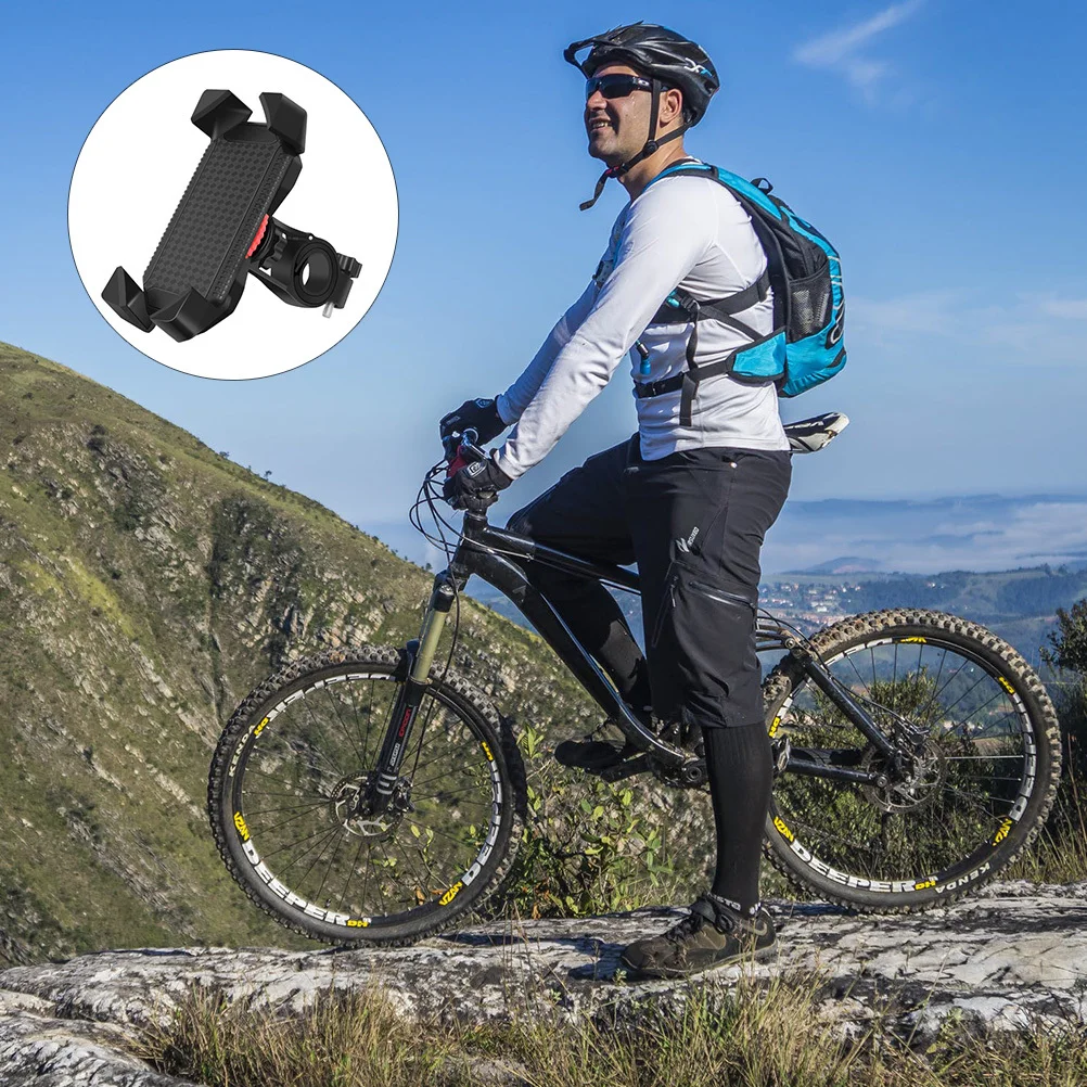 

Secure Lock Motorbike Phone Mount for Motorcycle Handlebar Adjustable Universal Cell Phone Holder 360 Degree Rotation