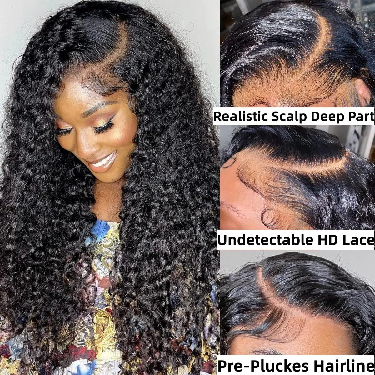 

Curly 360 Lace Frontal Wig Deep Wave Wigs Full Lace Human Hair Wigs For Women Brazilian Lace Front Human Hair Wigs