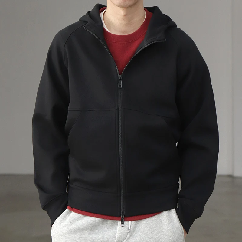 الربيع والخريف جديد طبقة الهواء سترة سستة البلوز الرجال الأمريكية الرجعية راجلان عارضة مقنعين سترة رياضية الرجال