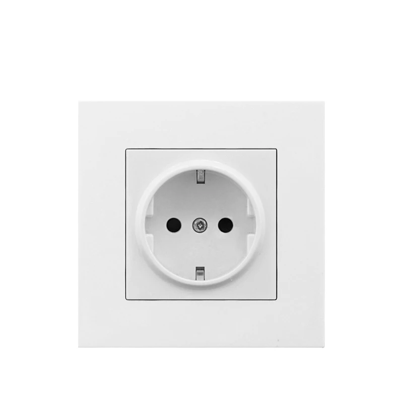 Avoir EU Electrical Sockets PC Plastic Power Socket With USB 5V 2A Dual Usb Wall Plug Electrical Outlets Socket 86*86mm 16A 220V