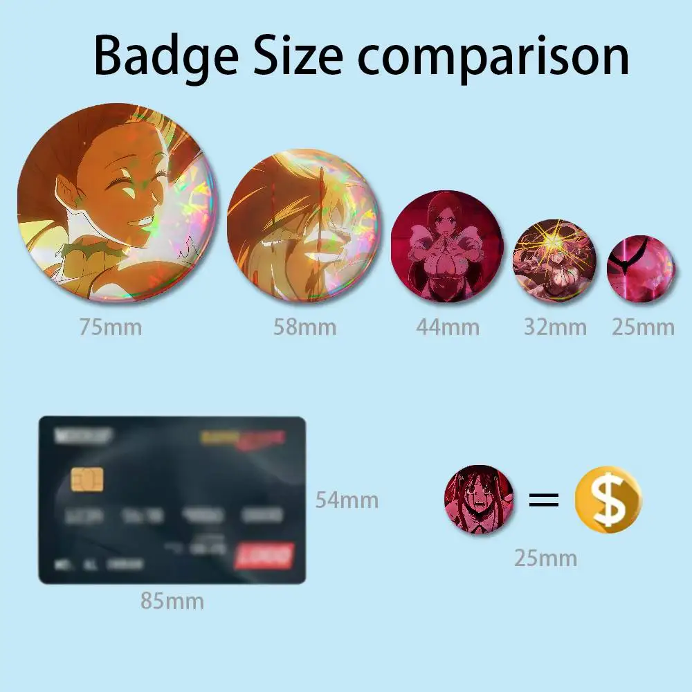 L-LIFE TO DEFEND YOU O-Orihime Inoue New Badge Round Brooch Tinplate Figure Icon Clothing Accessories Collectible Gifts Badges