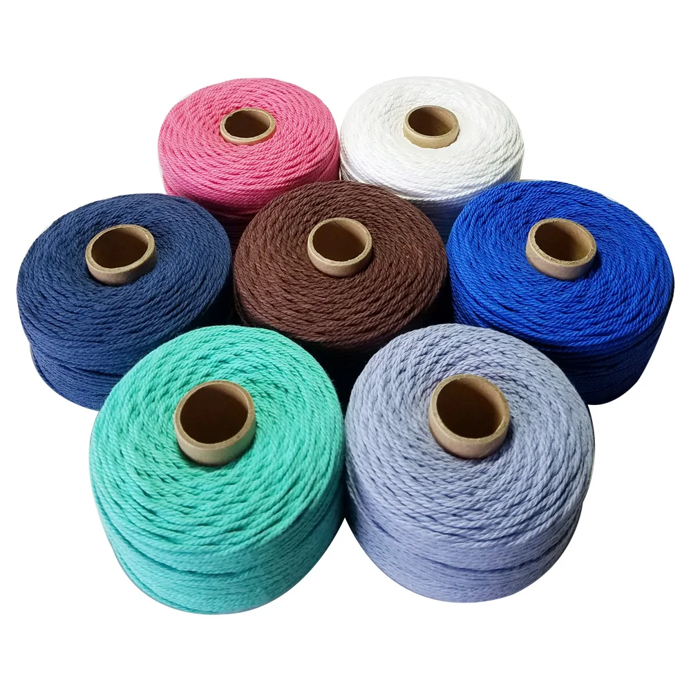 100% Cotton rope 80m/roll twine macrame cords string for hand braid crochet DIY wove home decoration