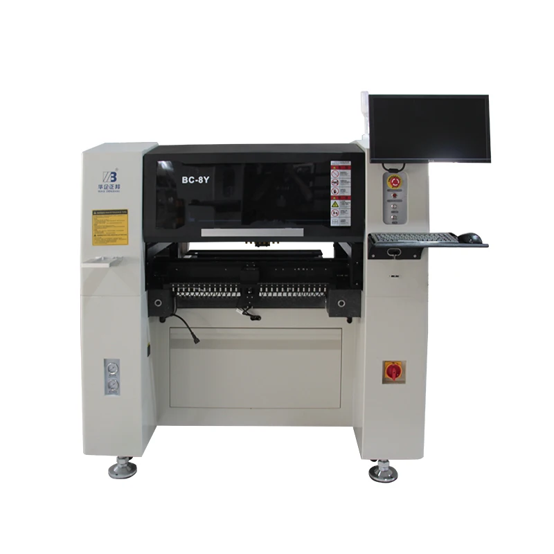 BC-8Y Vertical Vision Smt Pick And Place Machine Fully Automatic 8 Head Pcb LED Assembly Making Machine Chip Mounter With Camera