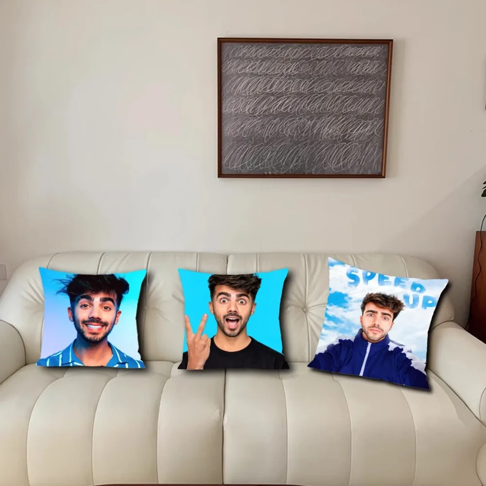 Internet Celebrity Fede V-Vigevani Pillow Case Living Room Accent Couch Back Support Square Lounge Restful Nap Companion ﻿