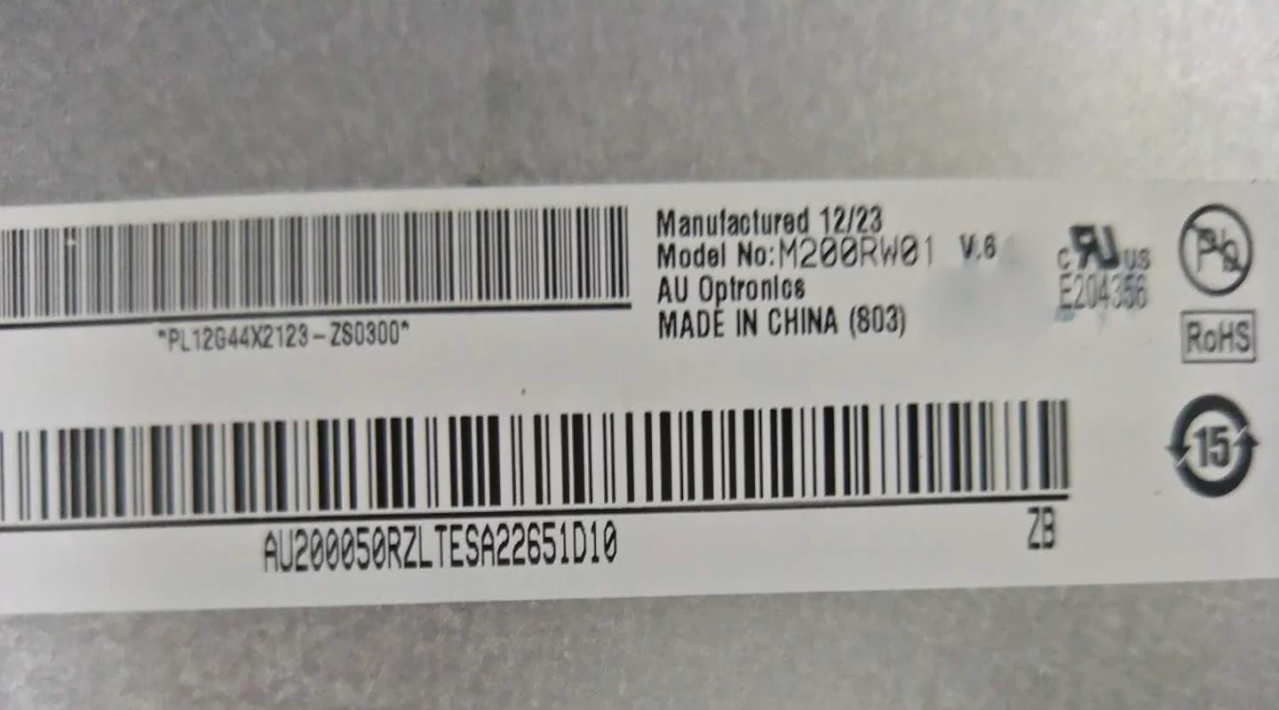 Pannello Display LCD M200RW01 V.6 20"