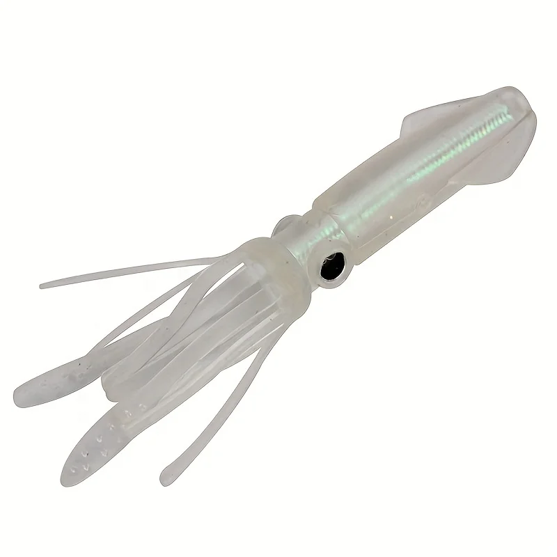 3pcs Lifelike Squid Glow Fishing Lure, Luminous Artificial Bionic Octopus Soft Bait,Fishing Accessories For Saltwater Freshwater