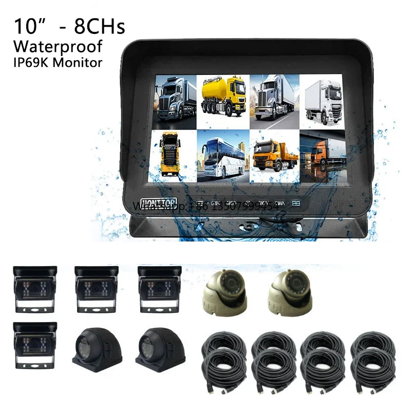 Truck 77ghz bus 8 channel bsds universal camera blind spot detection system 12v