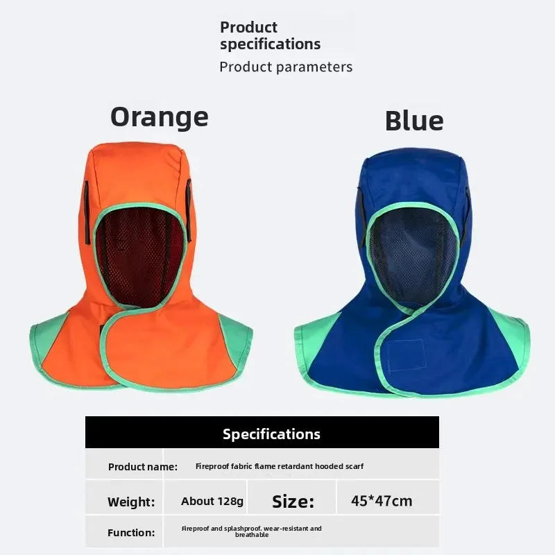 Full Protective Welding Hood for Men, Washable Breathable Flame-Retardant Welding Neck Cover & Welder Cap