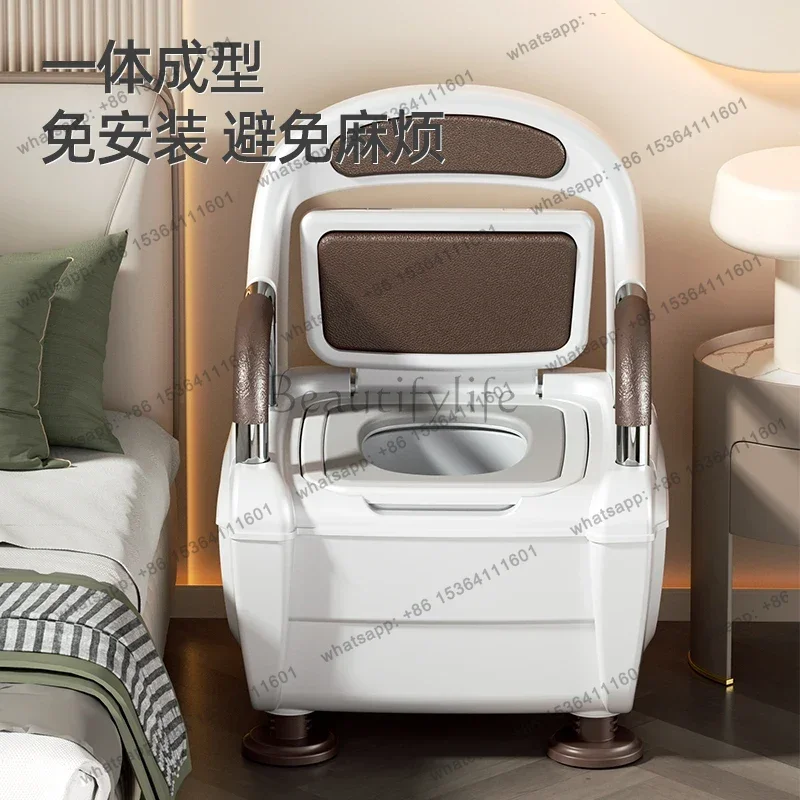 X4  Toilet Household Movable Portable Disabled Elderly Indoor Safety Toilet Chair