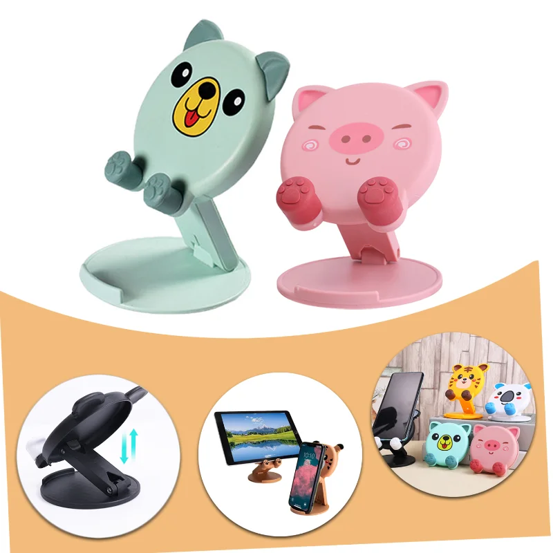 

Mobile Phone Holder Cute Cartoon Phone Holder Universal Foldable Tablet Stand Phone Desktop Folding Cellphone Bracket Shelf