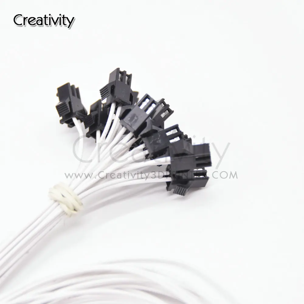 10pcs/lot Head 100K Line with Black Aircraft Head Thermistors for 3D Printers Parts Reprap Mend Temperature heater cable