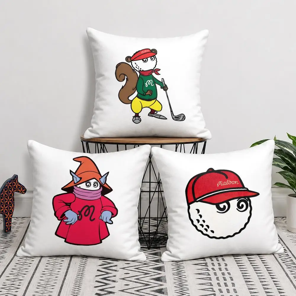 Leisure M-Malbones Golf Cushion Cover Soft Short Plush Double-Sided Printing Home Decor Machine Washable Pillow Case Gift