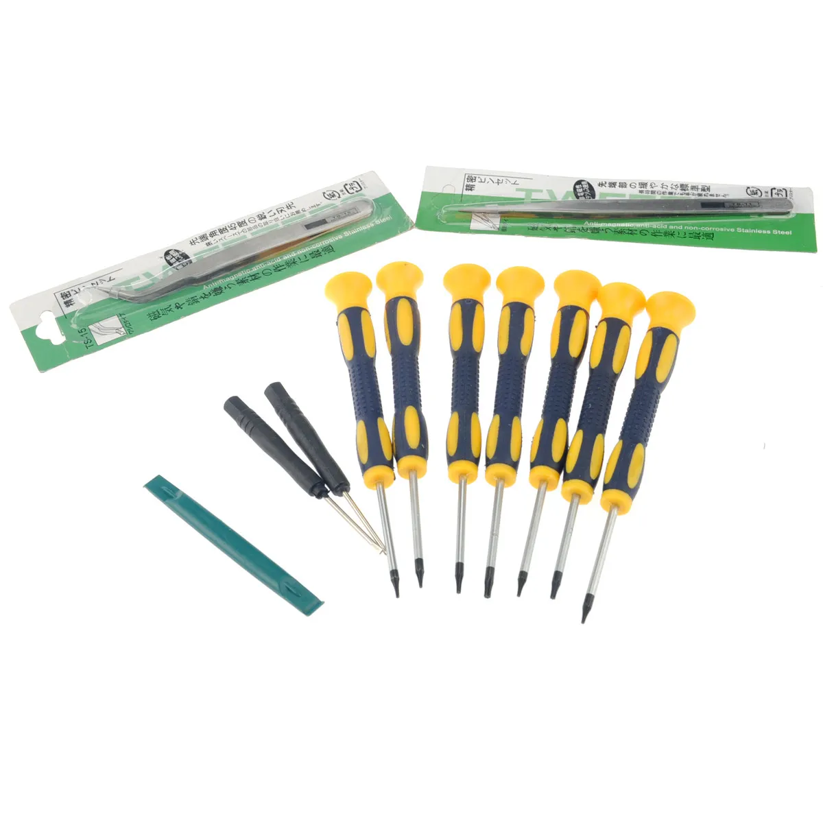 12-in-1 Cellphone Repair Tools Set Professional Precision Screwdriver Kit Flat Cross Head Tweezers Plastic Tool