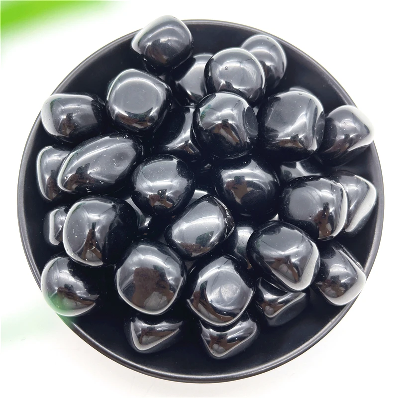 Drop Shipping 100g Natural Black Obsidian Tumbled Stone Minerals Fish Tank Natural Crystal Gravel Stones Mineral Specimen