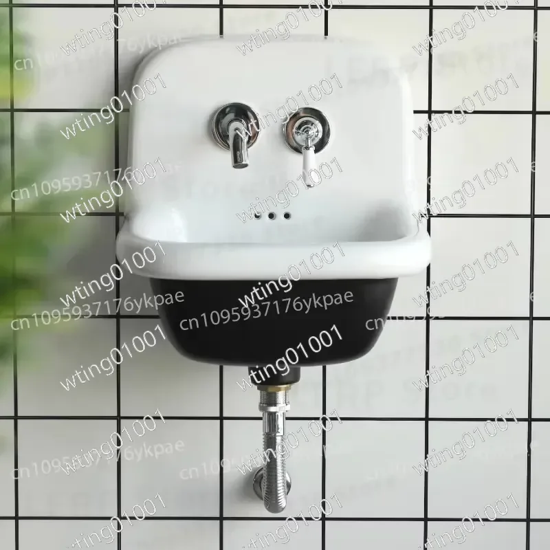for Iron Ceramic Wall Mounted Sink Retro Style Dual Use for Hand Face Washing and Dish Cleaning Export Quality Basin