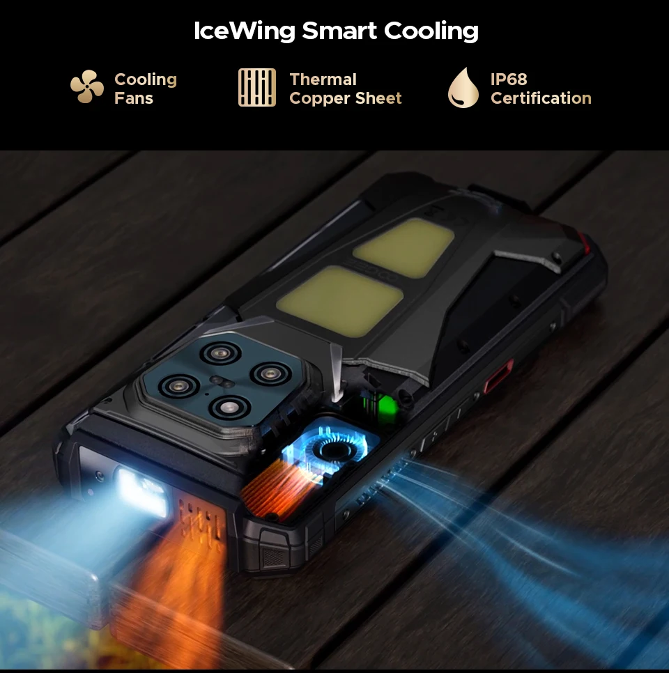Global Version DOOGEE V Max Play 5G Projector Rugged Phone 6.78" 20500mAh Battery Dual Camping lights Dimensity 7300 NFC Phone