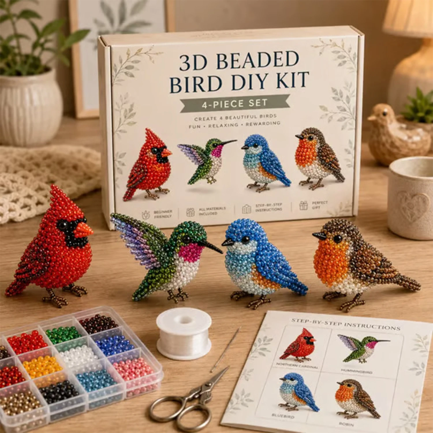 Resin Art Kits - Mini 3D Beaded Animal Craft Kit