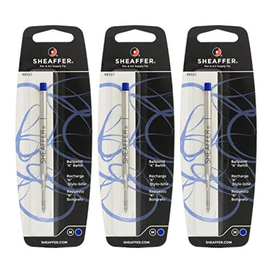 

K Ballpoint Pen Refill, Medium Point, Blue Ink, 3/Pack 99325 by