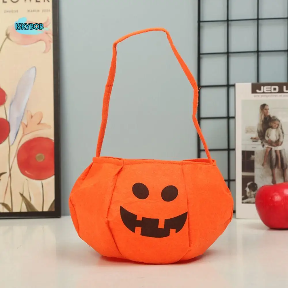 

Portable Ghost Pumpkin Bag Gifts Pouch Cloth Halloween Candy Bag Tote Bag Shoulder Bag Pumpkin Candy Bag Children