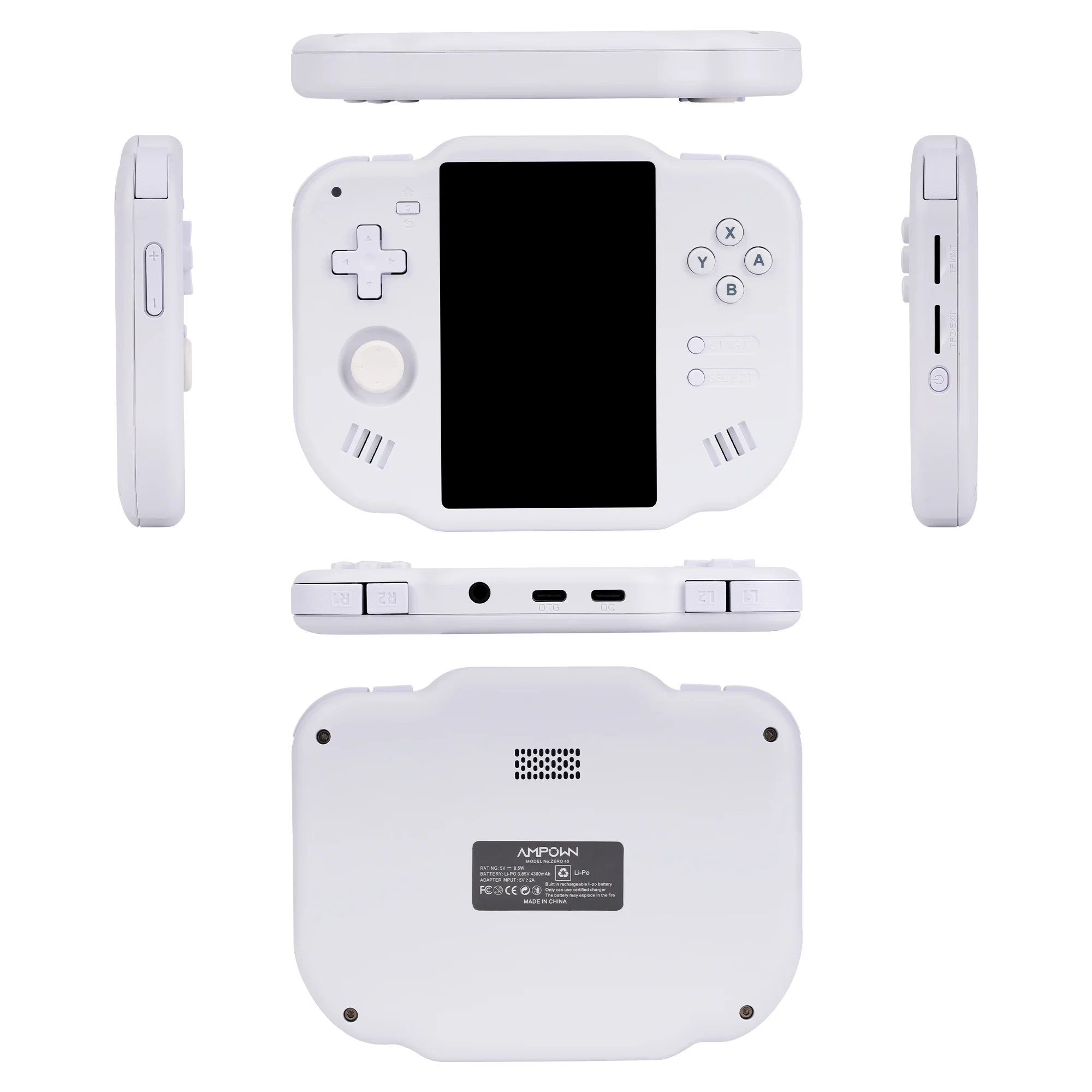 Consola de juegos portátil AMPOWN ZERO 40, pantalla multitáctil