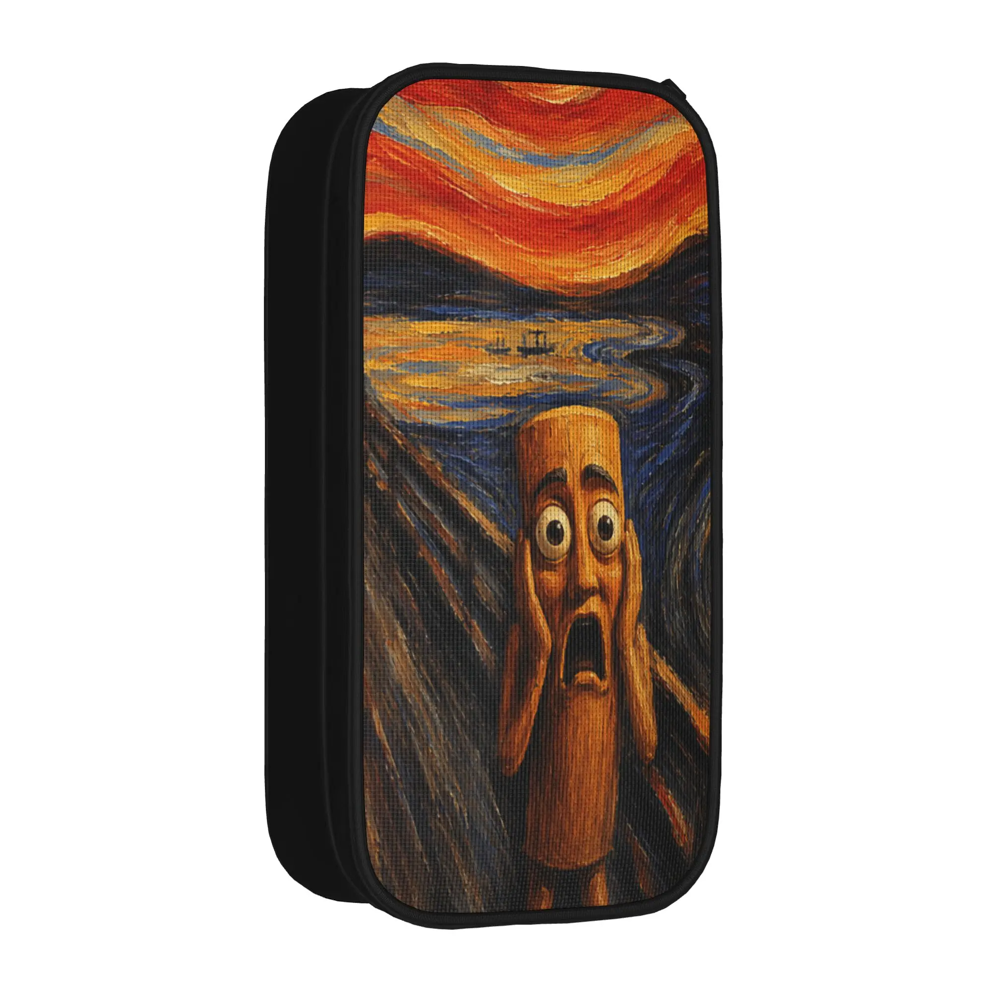 Tung Tung Tung Sahur Scream Famous Painting Parody Meme Pencil Case  Boys Retro Pencil Pouch Design School Pencil Cases Supplies