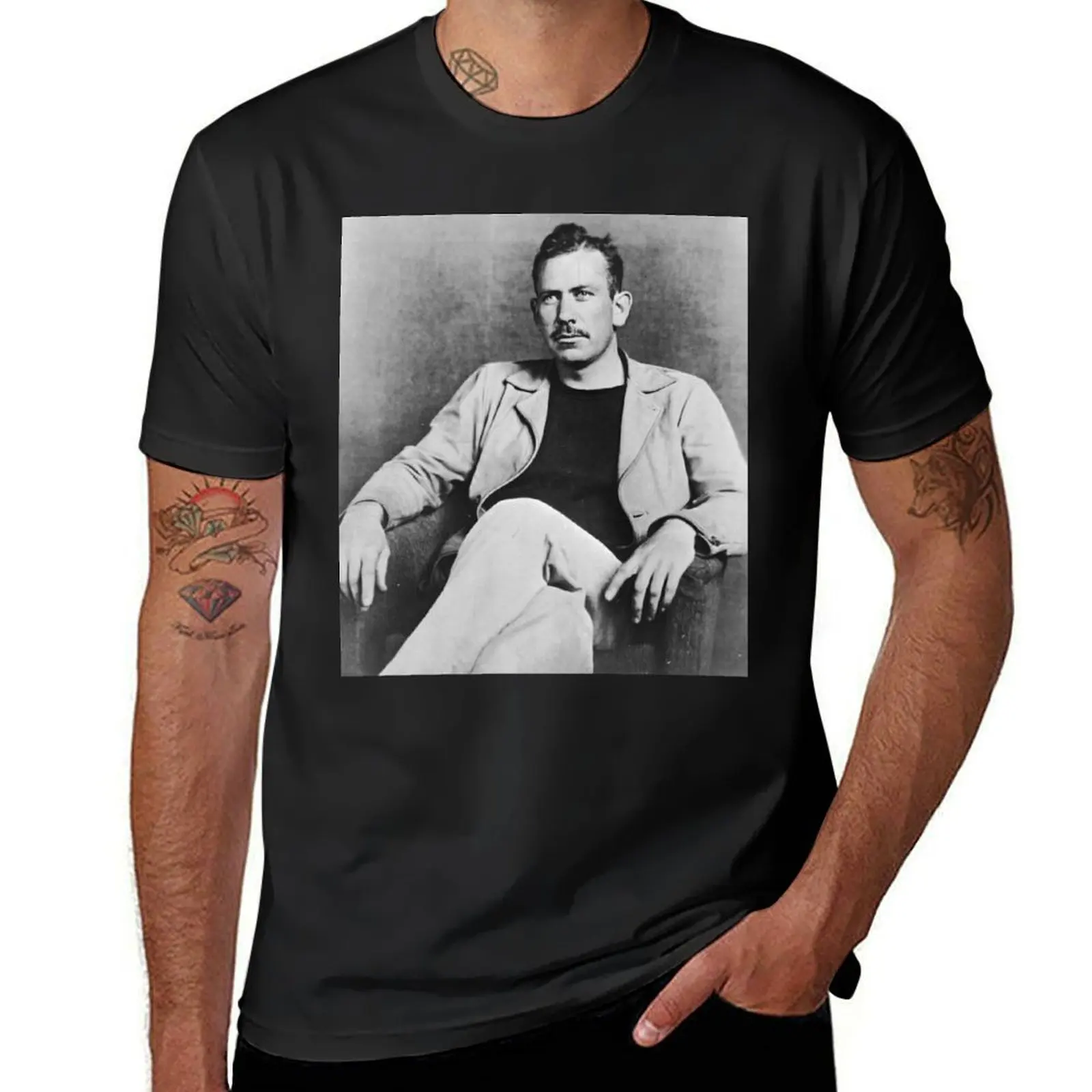 Novelist John Steinbeck T-Shirt tees oversizeds quick drying summer tops mens graphic t-shirts big and tall