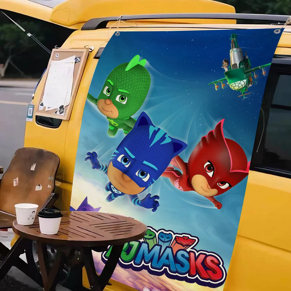 كارتون لطيف P-PJ M-أقنعة العلم لغرفة المعيشة المنزل النوم فن الديكور المنزل حفلة نزهة ديكور راية #3