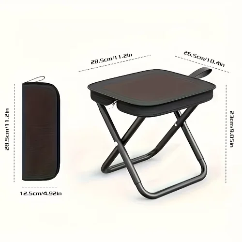 Imagen 2 del producto Silla Plegable Portátil para Camping 2026, Taburete Ligero para Pesca, Picnic y Viajes al Aire Libre, Mini Taburete Estilo Bolso