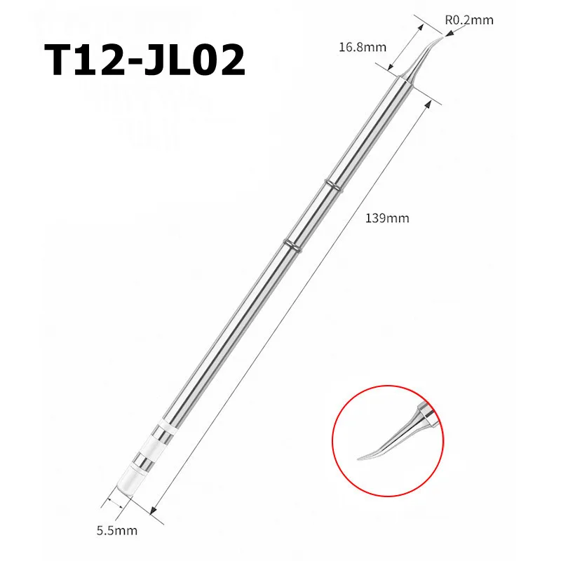 

Наконечники для паяльника T12, модель T12JL02, для паяльных станций Hakko FX951, STC и STM32 OLED, электрический паяльник