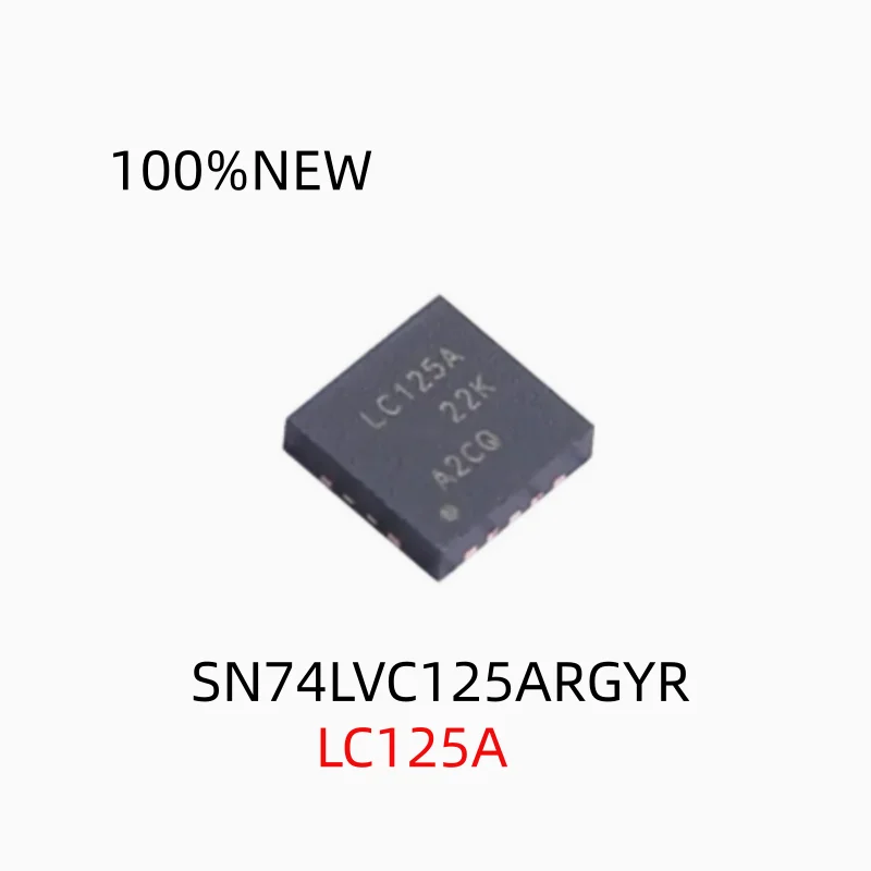 (10 Pieces) 100% New Sn74Lvc125Argyr with Silk Screen Lc125A, Vqfn-14 Package, Four-Channel 1.65V to 3.6V Buffer Chip Ic with Tri-State Output
