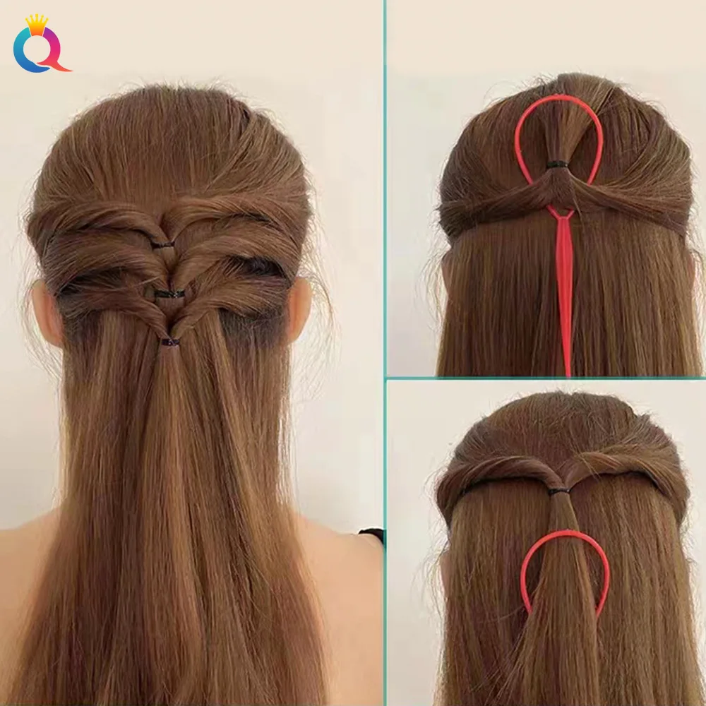 1pc Hair Bun Maker Donut with Volumizing Clip 2 in 1 Magic Hair Styling Tool for Messy Bun Bangs Roller No Heat Wholesale