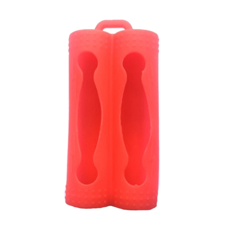 Protetor silicone da bateria 2 slots Bolsa armazenamento manga silicone Suporte bateria para bateria 18650