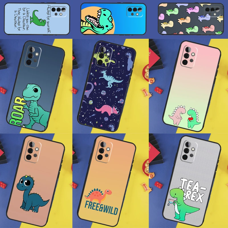 Cute Dinosaur Tea-Rex For Samsung Galaxy A55 A35 A15 A13 A33 A53 A36 A26 A16 A54 A34 A14 A32 A52 A56 A05 A06 Case