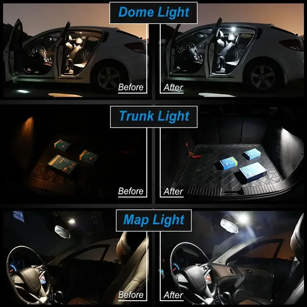 NAO W5W T10 LED CANBUS No Error 5W5 12V 24V 5W 750Lm Super Bright Car Interior Side Light 194 3030 SMD Auto Bulb White Amber Red