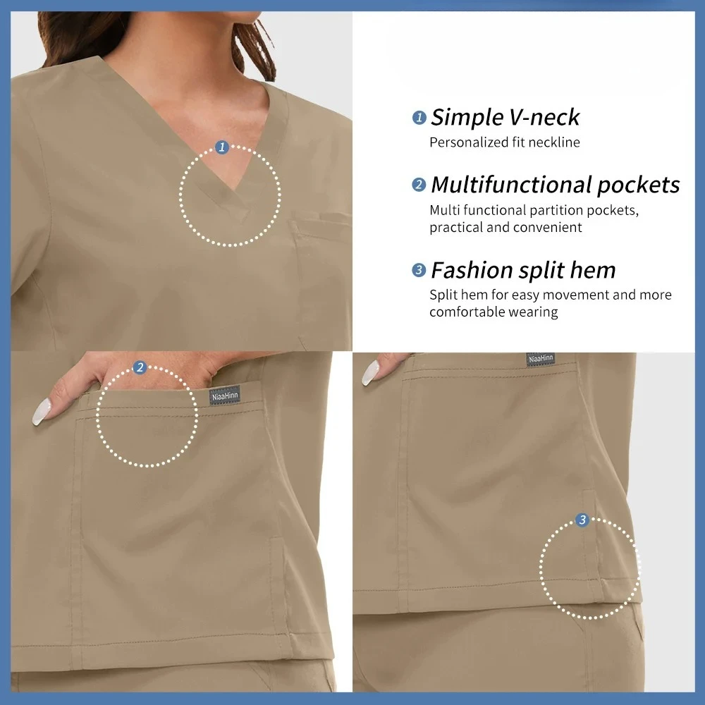 أطقم فرك المستشفى زي موحد للنساء بدلة عداء ببطء ملحقات الممرضات أطقم فرك جراحية طبية ملابس عمل للصيدلة والرعاية الصحية 2026