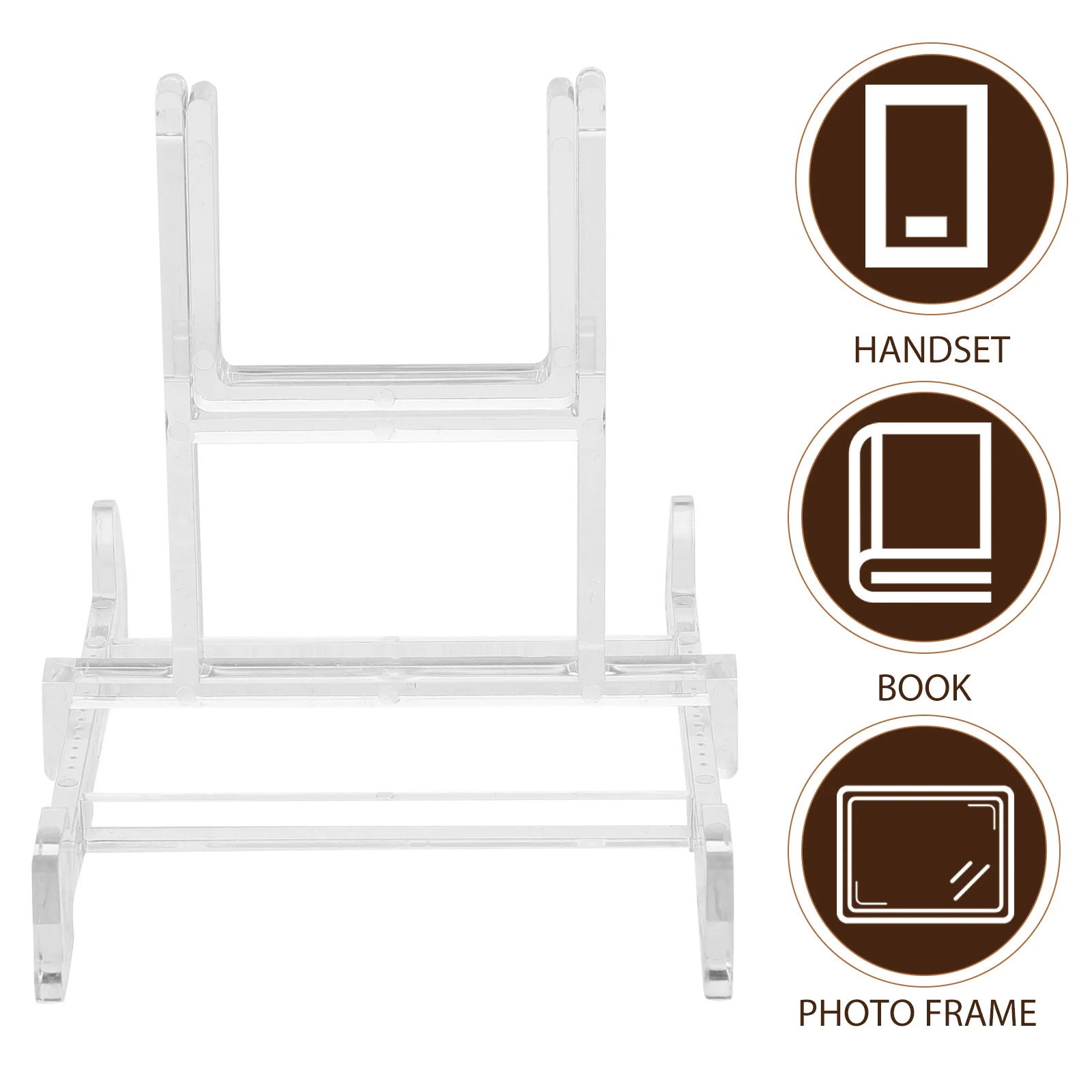 5Pcs Acrylic Plate Stands Transparent Display Holders for Photos Dishes Decor Modern Foldable Home Kitchen Organizer