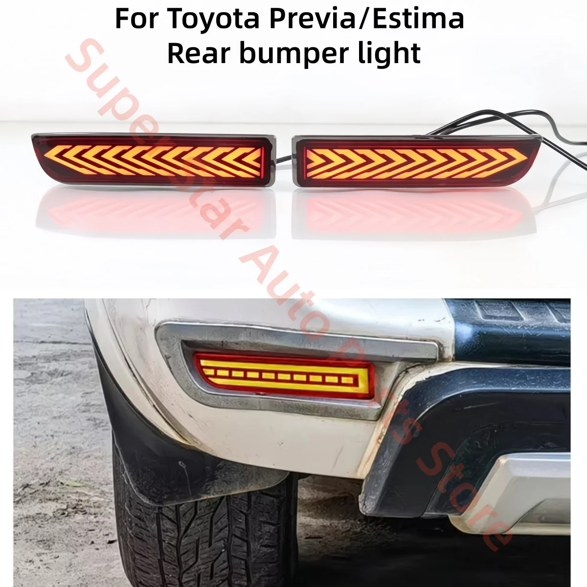 

Fit for Toyota Previa/Estima Rear bumper light Modification Special purpose Tail lights Brake light Turn signal Automobile parts