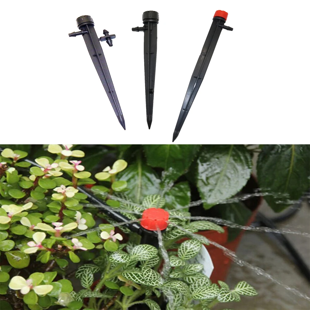 8 Holes 360 degrees Garden irrigation sprinklers Gardening Sprinkler Drip Irrigation Staked Emitters Garden Watering Device 30PC