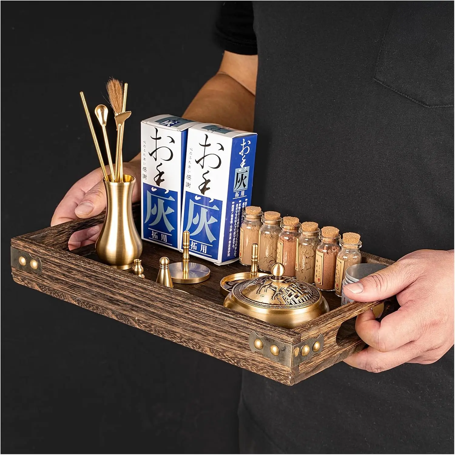 

Incense Burner Kit Incense Mold Tool Kit Pure Copper Home Fragrance Accessory Brass Incense Burner for Yoga Meditation