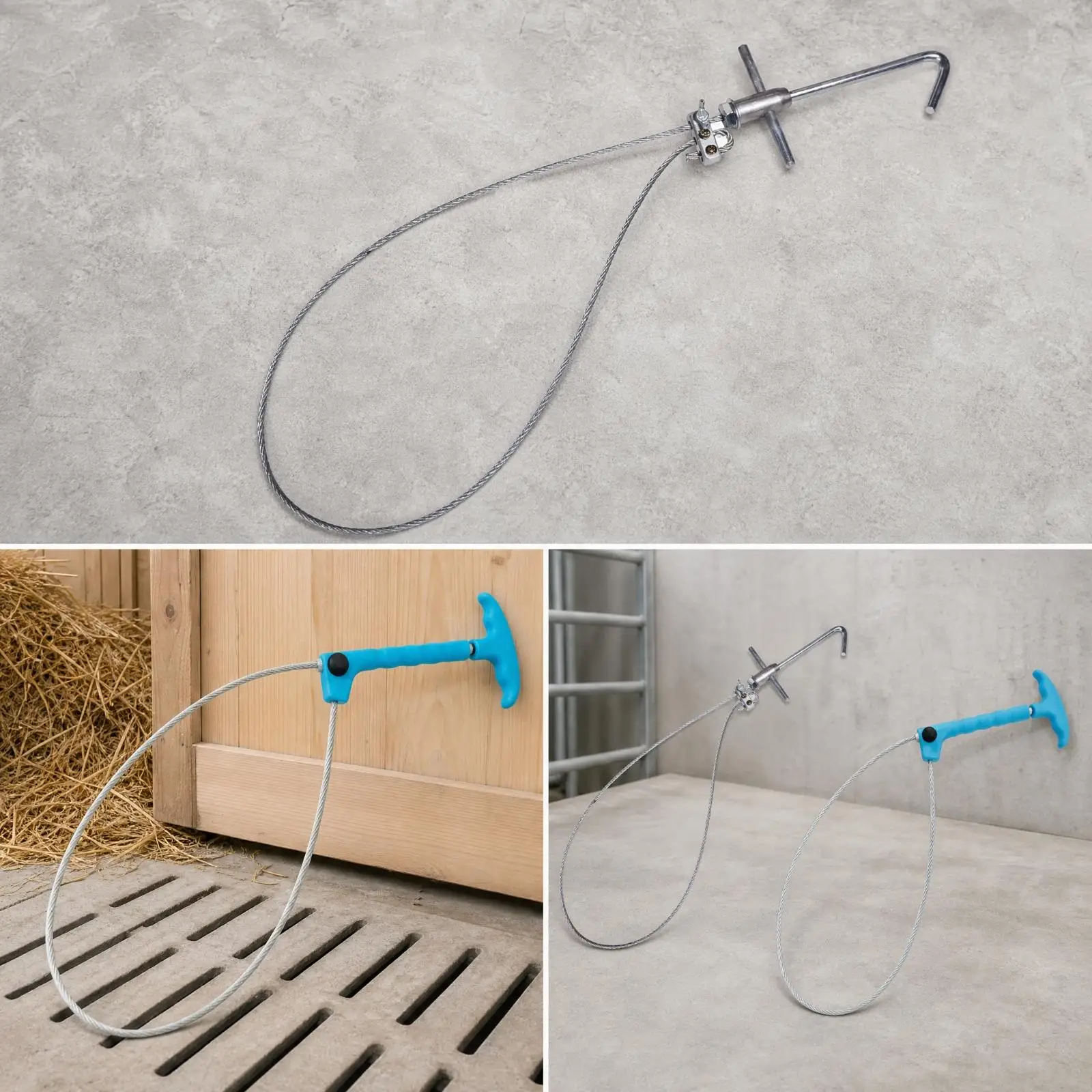 Farm Livestock Snare Pole for Safe Pig Restraint with Steel Wire Loop for Routine Care and Treatment Use