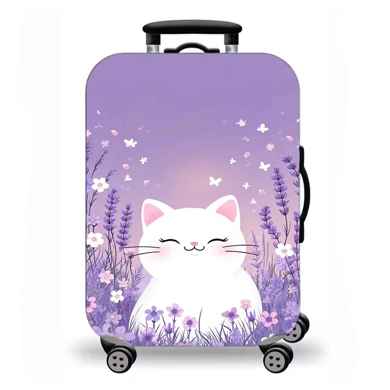 Colorful Cartoon Cats Print Luggage Cover Elastic Suitcase Protector Dustproof Anti Scratch For 18-32 Inch Travel Case