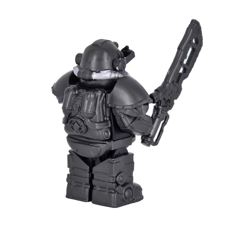 MOC العسكرية T51 درع الجنود أنيمي صغير تداعيات الحركة أرقام الأسلحة روبوت المنااد اللبنات الطوب لتقوم بها بنفسك اللعب الهدايا #5