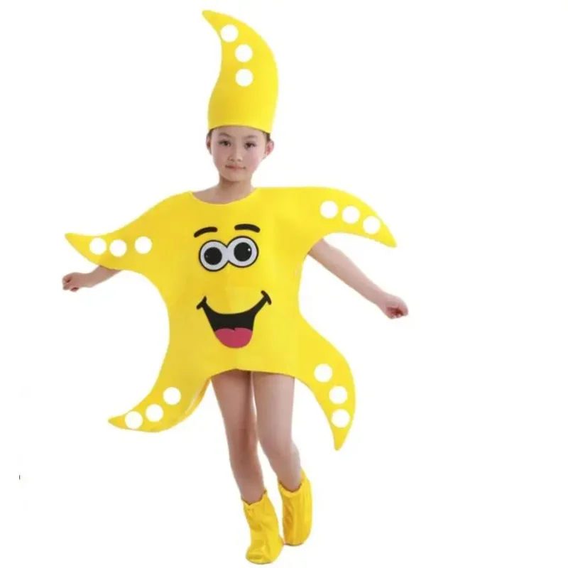 kids adult men halloween party Cosplay Boys Girls Starfish costume Baby Wear sea animal star Stage dance Clothes Dancing suit