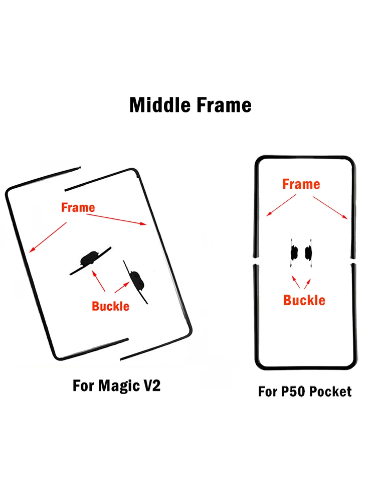 Novecel Ramka środkowa / Bezel do Huawei Mate X XS X3 X5 XS2 Honor Magic V2 V3 V5 VS2 VS3, zamiennik, P50 Pocket 2 Nova Flip — zdjęcie produktu 7