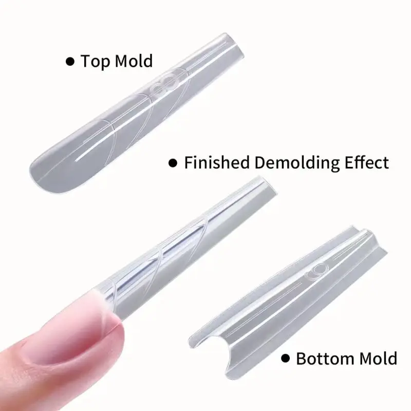 

240 шт., бесшовное тонкое наращивание для ногтей, без шлифовки, ультратонкие матовые ногти, сэндвич с полной нашивкой, двойные накладные кончики ногтей